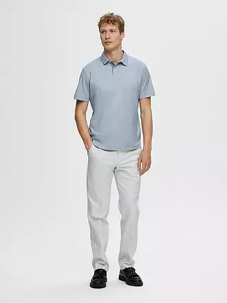 SELECTED | Poloshirt SLHLEROY COOLMAX | hellblau